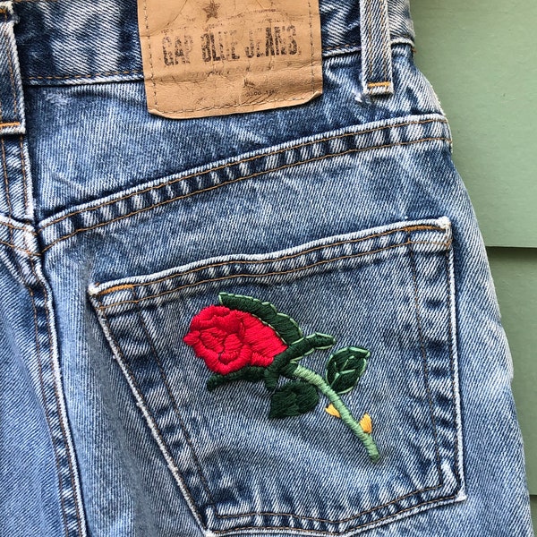 Embroidered Jeans - Etsy