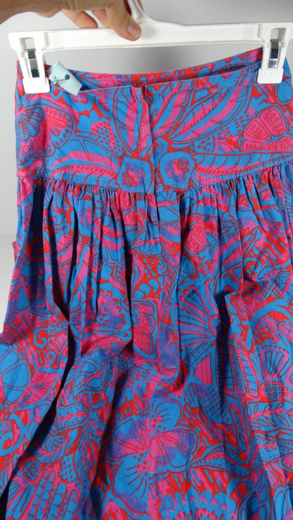 Cute 80s Skirt Cherokee Hawaiian Print Skirt Dirnd