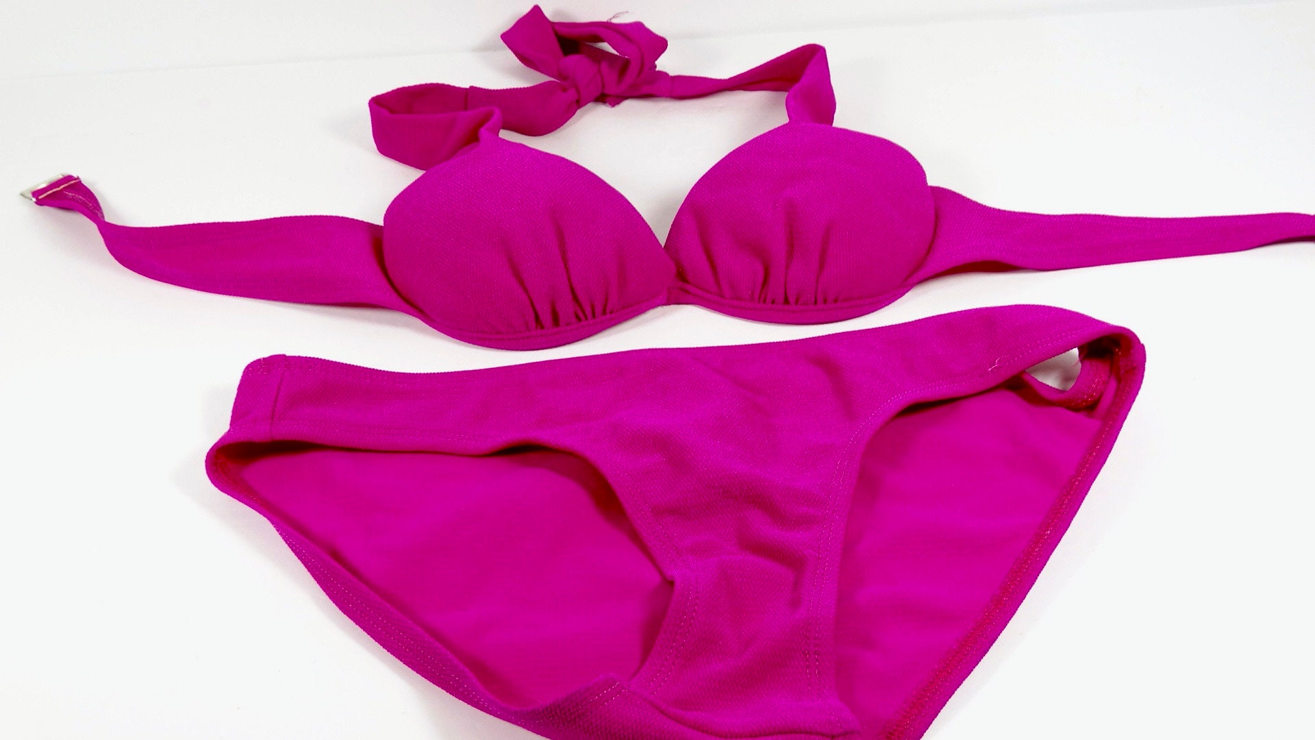 Y2K Magic Bra Hot Pink Bikini Size S Magic Bra Bikini 2000s Etsy