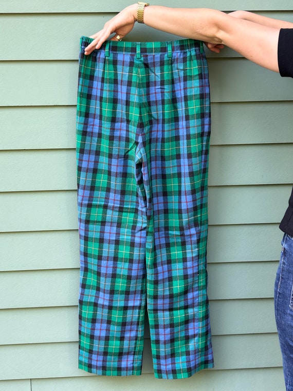 Vintage Plaid Wool Pants Lucia Size 36 Wool Pants… - image 3