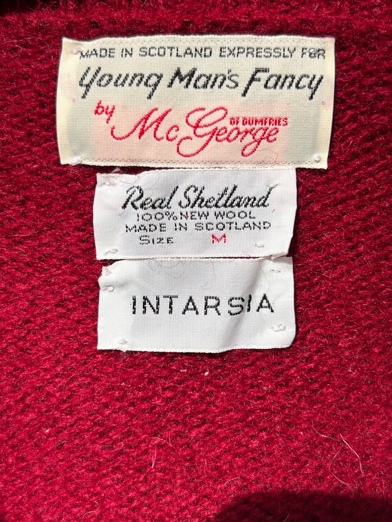 60s-70s Shetland Wool Argyle Vest Made in Scotlan… - image 6