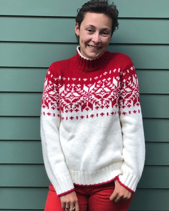 Vintage Snowflake Sweater St John's Bay 