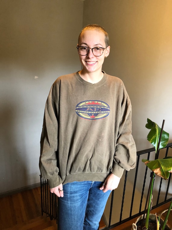 90s American Eagle Oversize Sweatshirt Size XL Gru