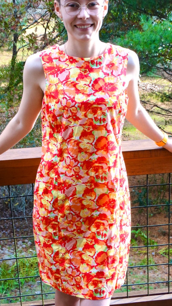 Vintage Esprit de Corp Dress Sleeveless Floral Dre