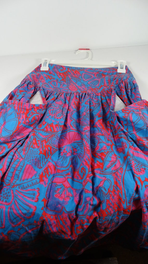 Cute 80s Skirt Cherokee Hawaiian Print Skirt Dirn… - image 4