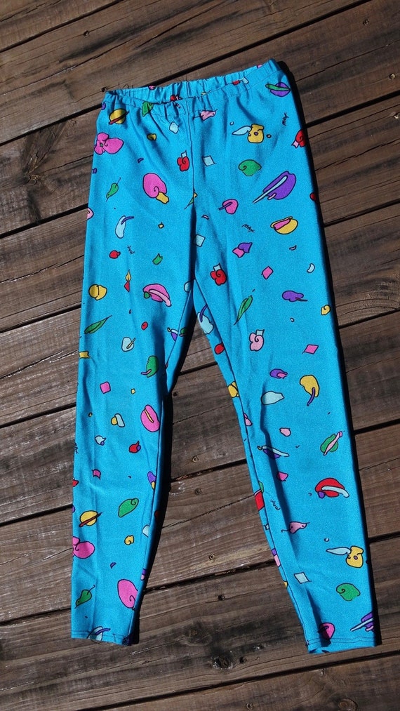 RARE Peter Max Cycle Wyld Leggings, Vintage Groov… - image 1