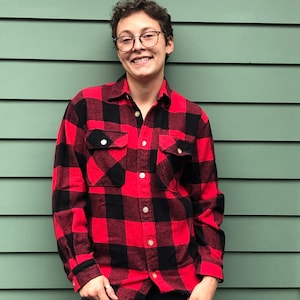 90s Y2K Buffalo Plaid Shirt - Rothco Men&#39;s S Red and Black Plaid Flannel Shirt 90s Style 90s Fashion Y2K Fashion Grunge Plannel
