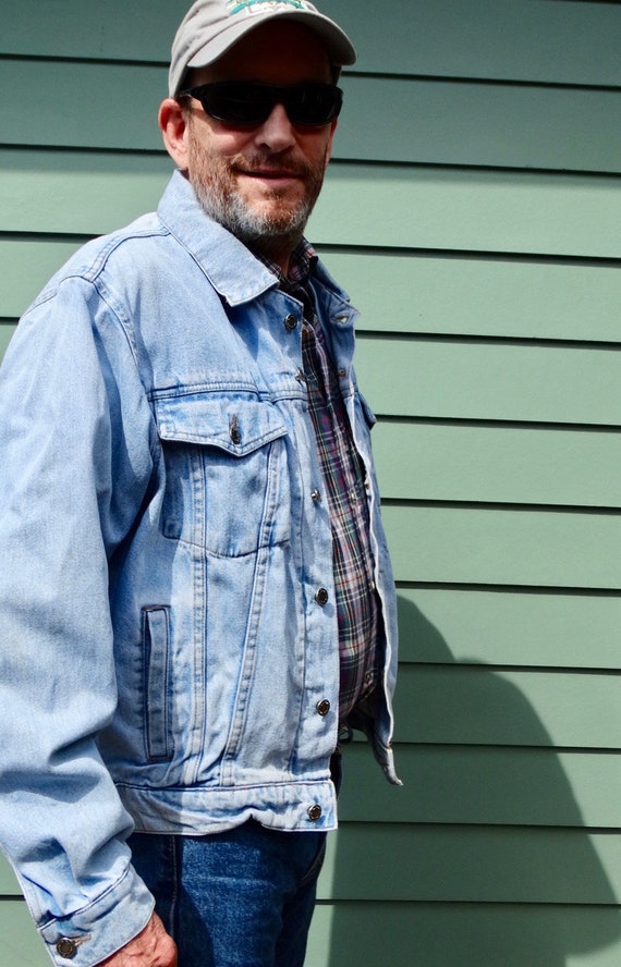 Wrangler HERO Padded Denim Jacket, Men's Size L cotton blue type Vintage Second Hand
