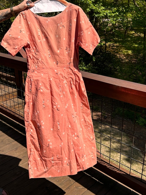 Atomic Print 1950s Shirtwaist Dress 1950s Dress M… - image 2