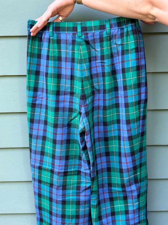 Vintage Plaid Wool Pants Lucia Size 36 Wool Pants… - image 4