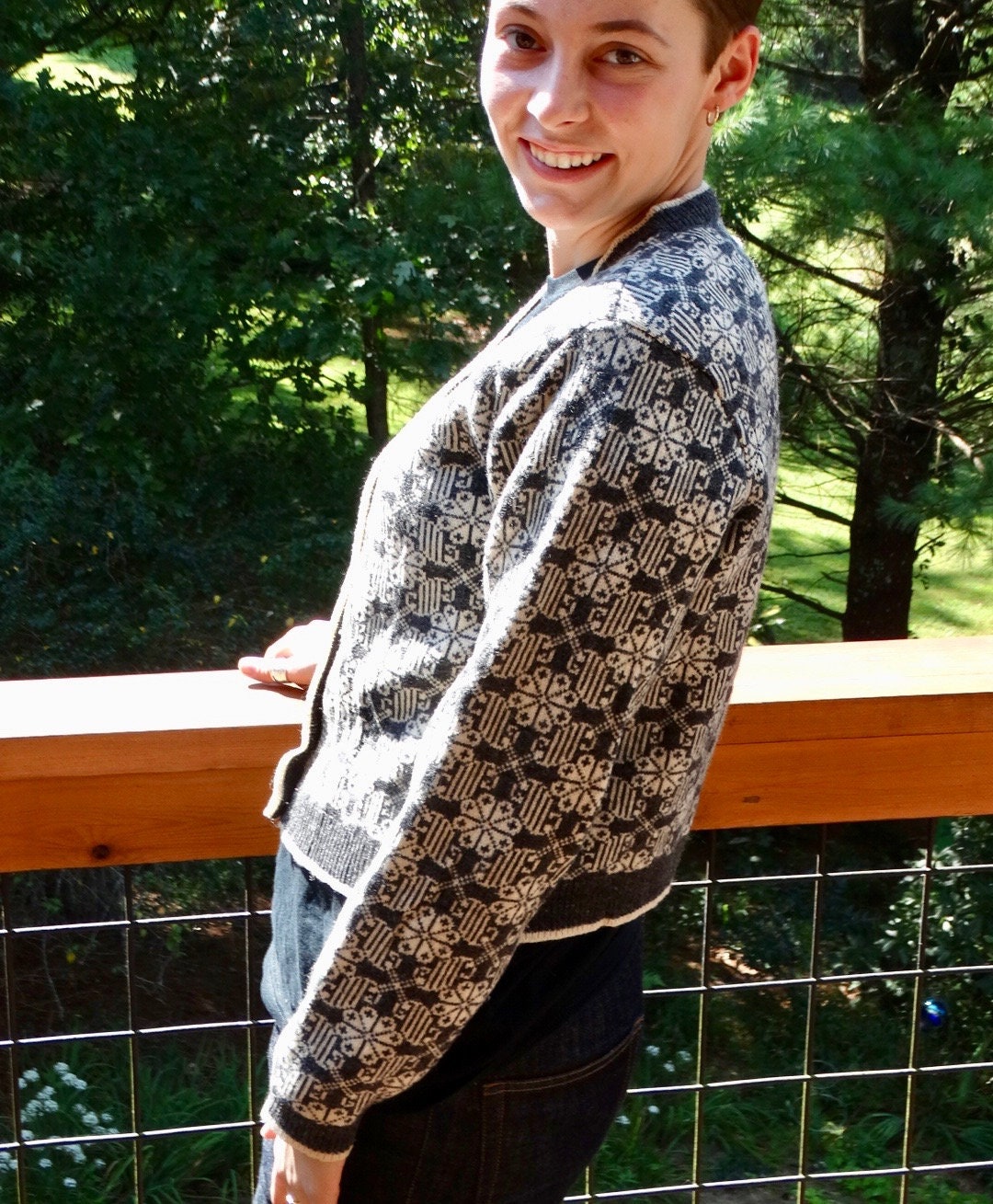 90s Vintage Gap Wool Cardigan Womens Size XS Nordic Ski