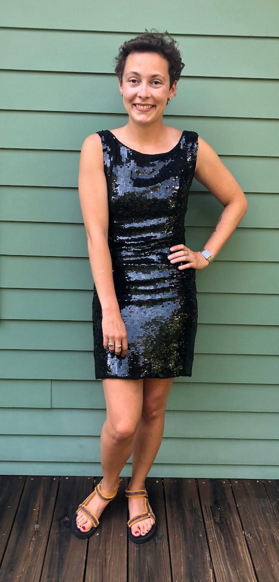 black dress with brown sandals GRACIA main image 0