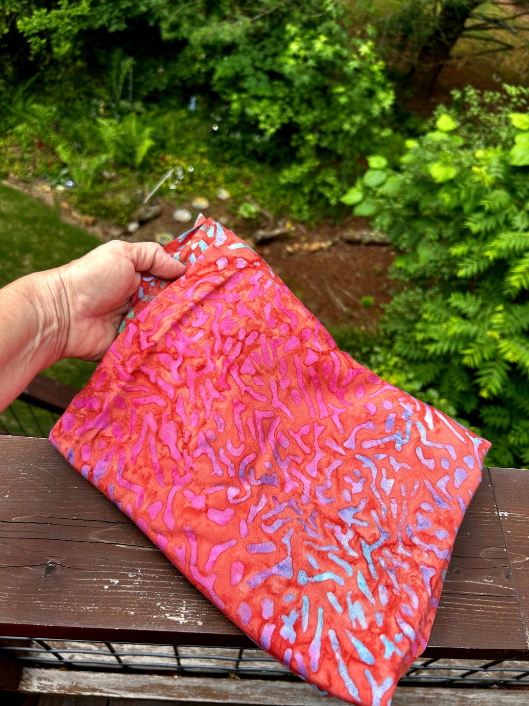 Pretty Vintage Rayon Saron Vintage Sarong Tie Dye Style Sarong Vintage ...