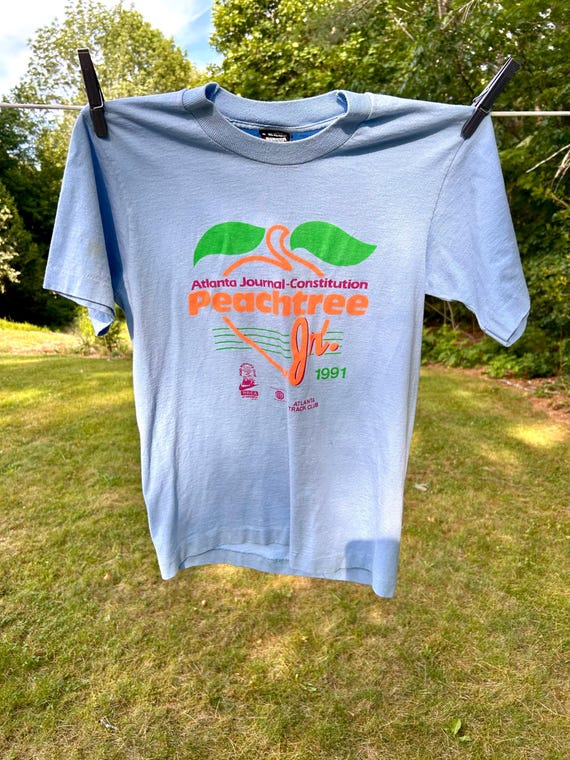 Vintage 1991 Peachtree Jr Tshirt Junior Peachtree Road Race Tshirt 1991 Jr Peachtree Finalist Tshirt Size S