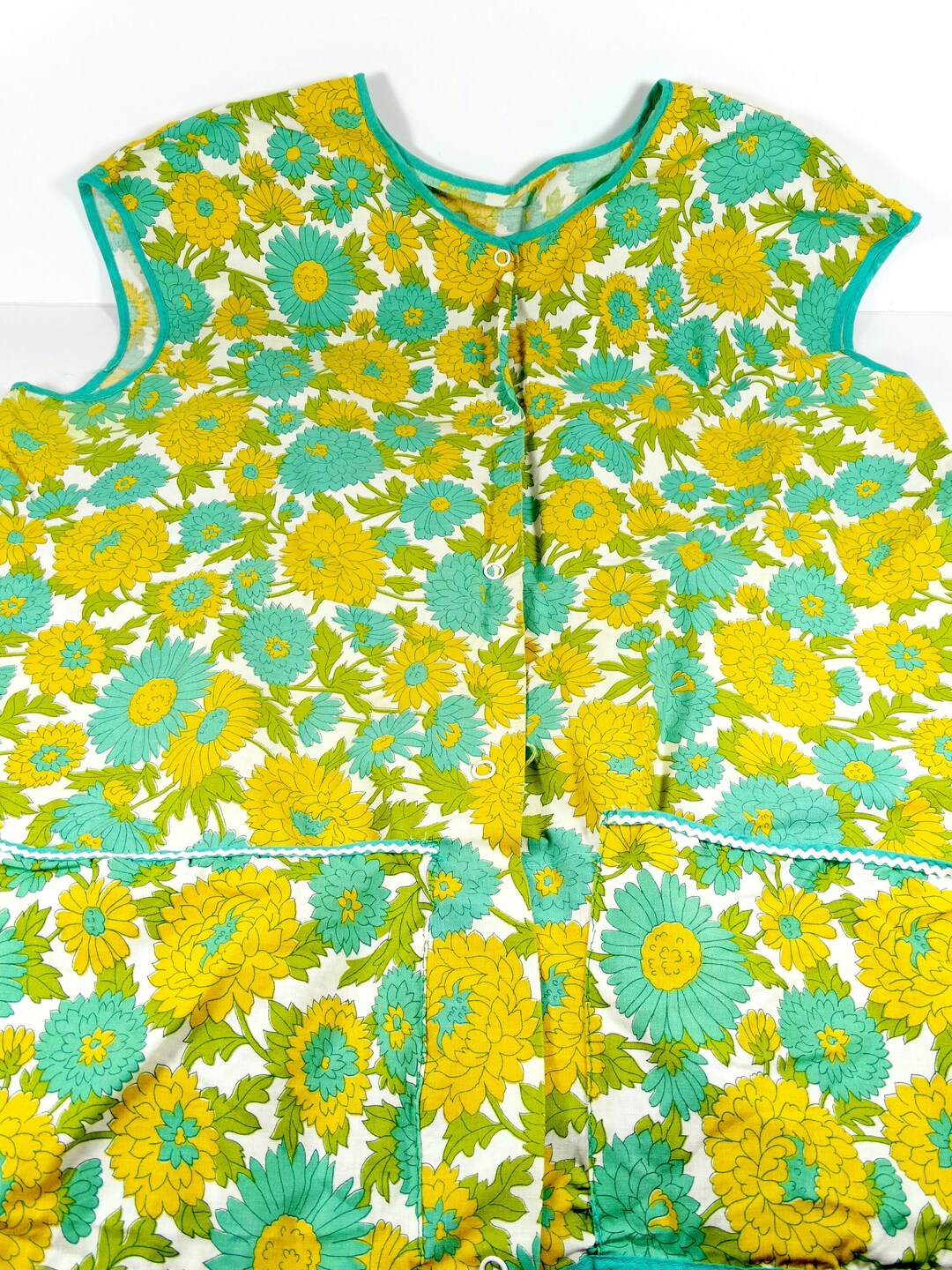 Cute Vintage Smock Handmade Art Smock Floral Print Adults Large Kids