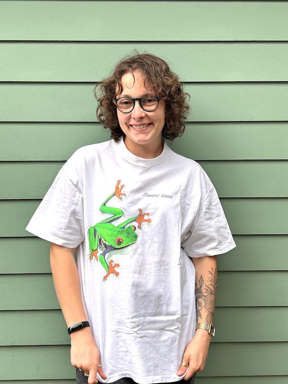 90s Tree Frog Tshirt Hanes Beefy T Size XL Sanibel