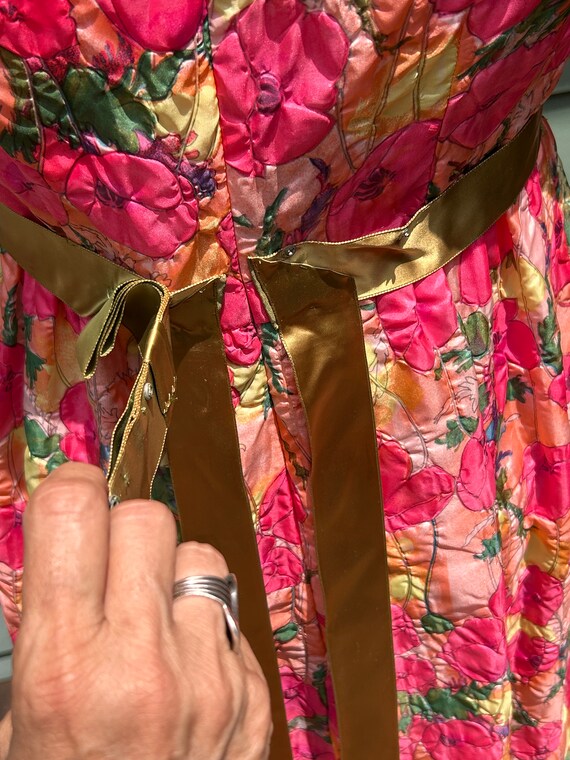 70s Floral Maxi Dress| Vintage Pink Flower Power Romantic Dress