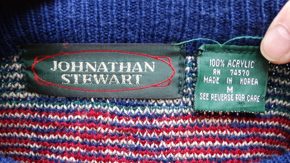 90s Johnathan Stewart Sweater - Mens Size M - 199… - image 6