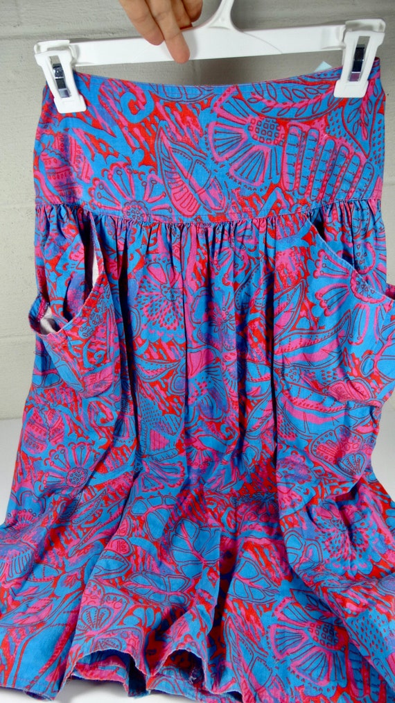 Cute 80s Skirt Cherokee Hawaiian Print Skirt Dirn… - image 3