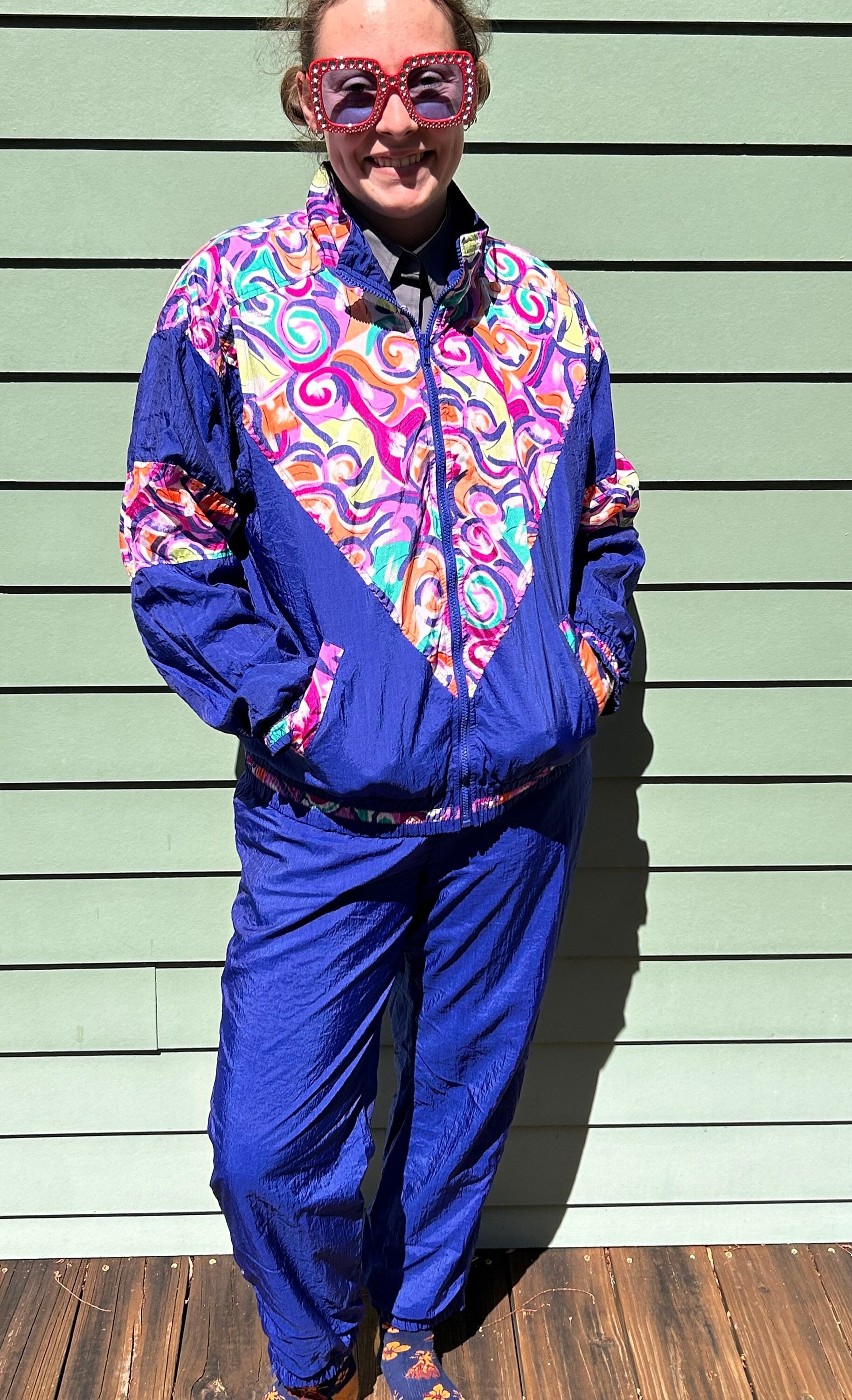 Fab 80s Track Suit Jennifer Moore Petites PL 1980s Track