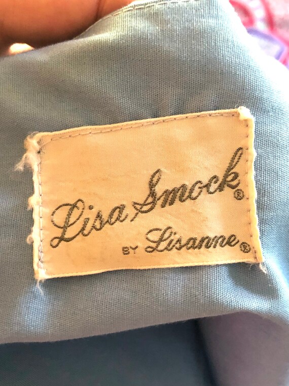 1970s Embroidered Smock Dress - 70s Housedress 70… - image 9