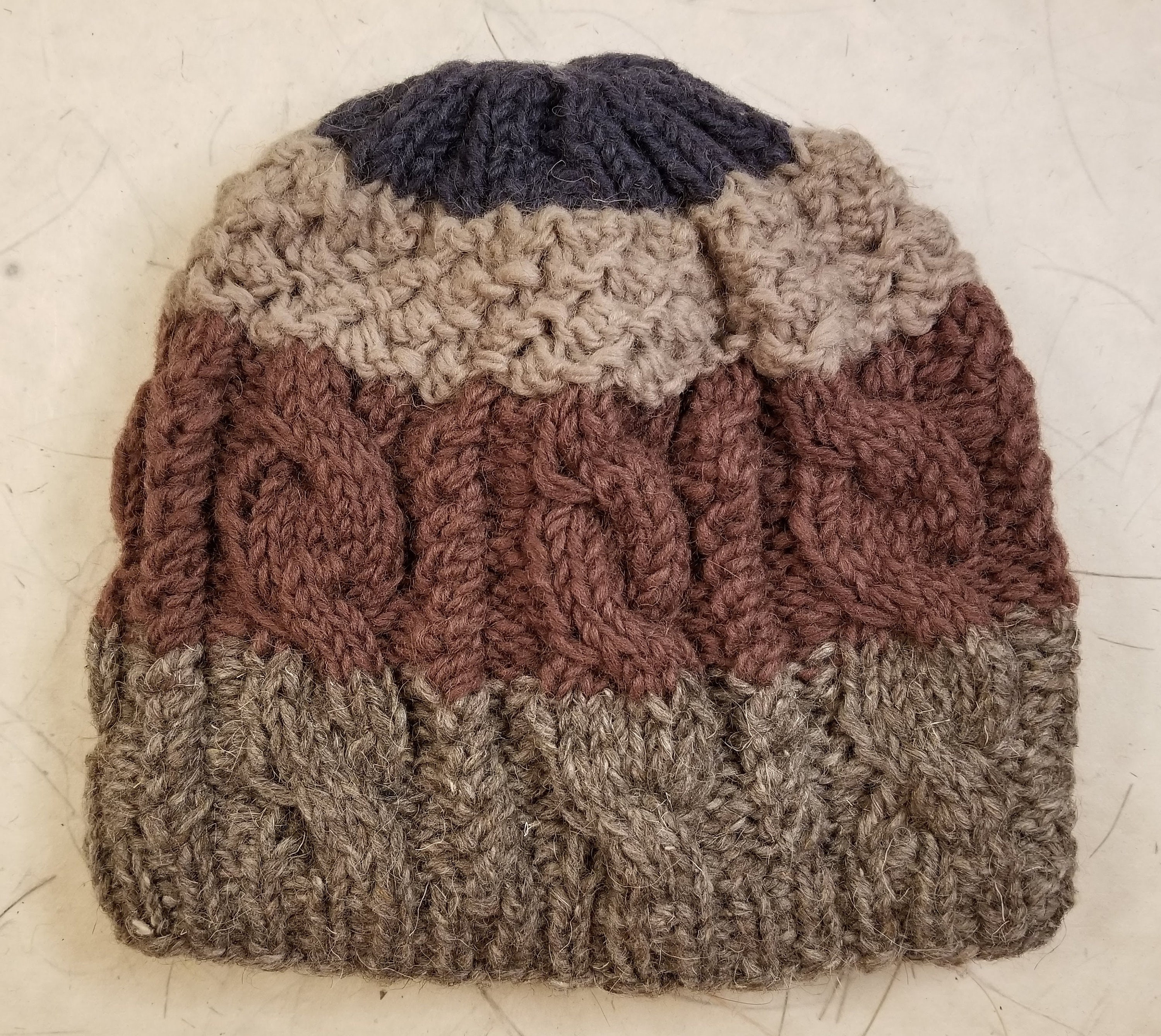 Hand knit wool beanie, winter hat, unisex winter hat