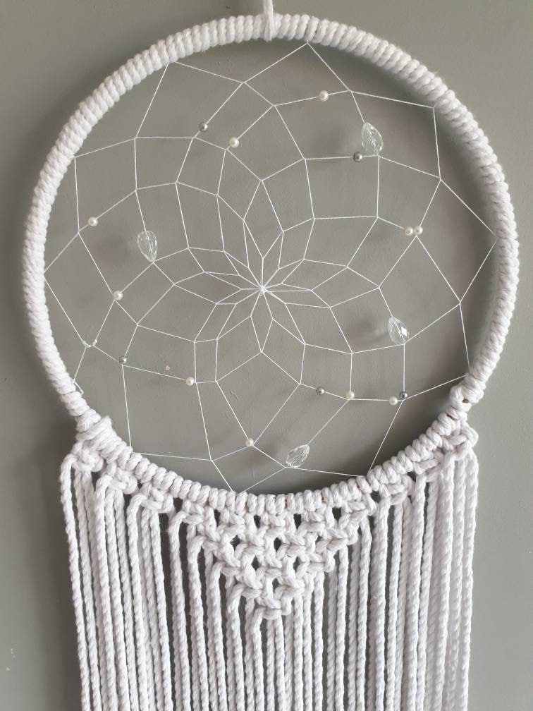 Sparkle White Dream Catcher White Christmas Decor Star - Etsy UK