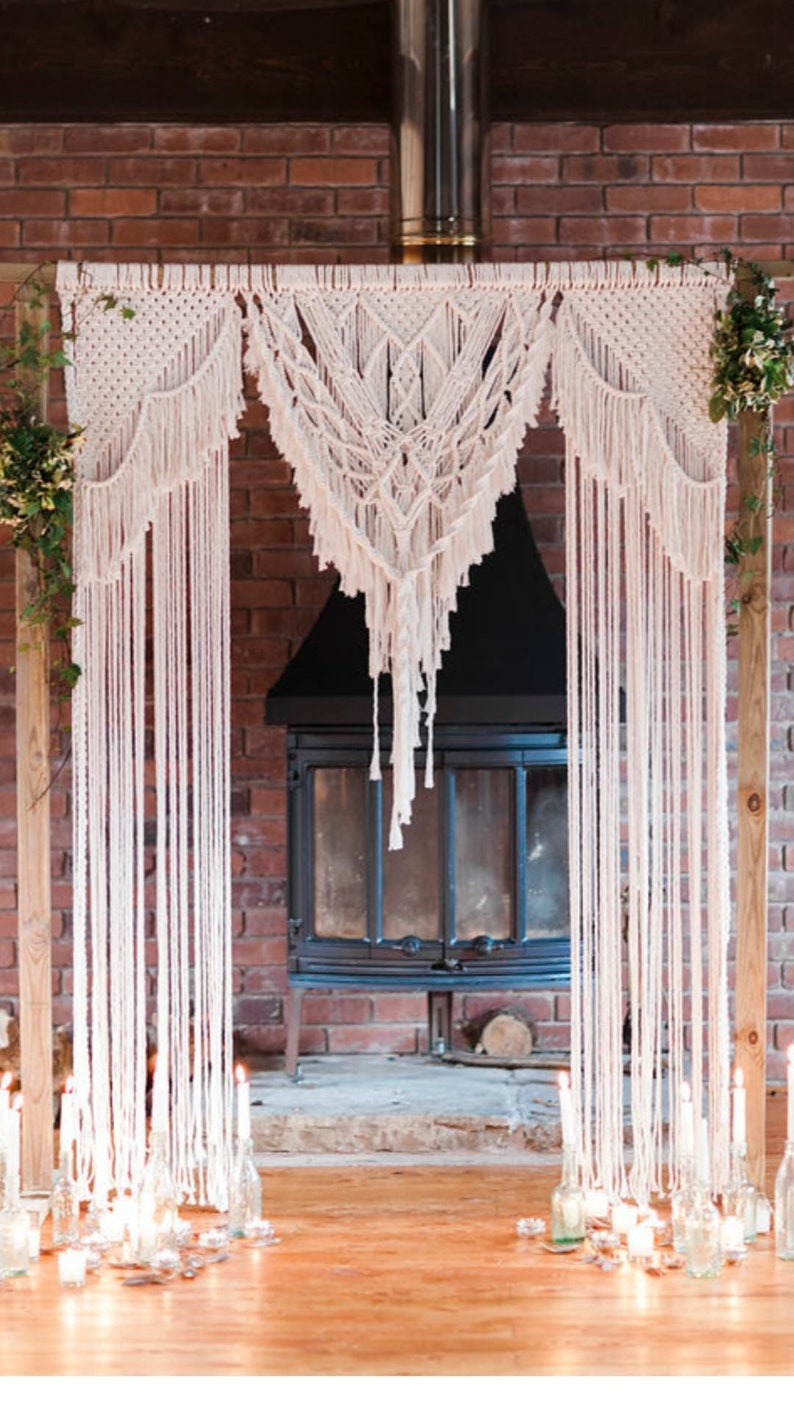 Large Macrame Wall Hanging Wedding Backdrop Macrame Etsy