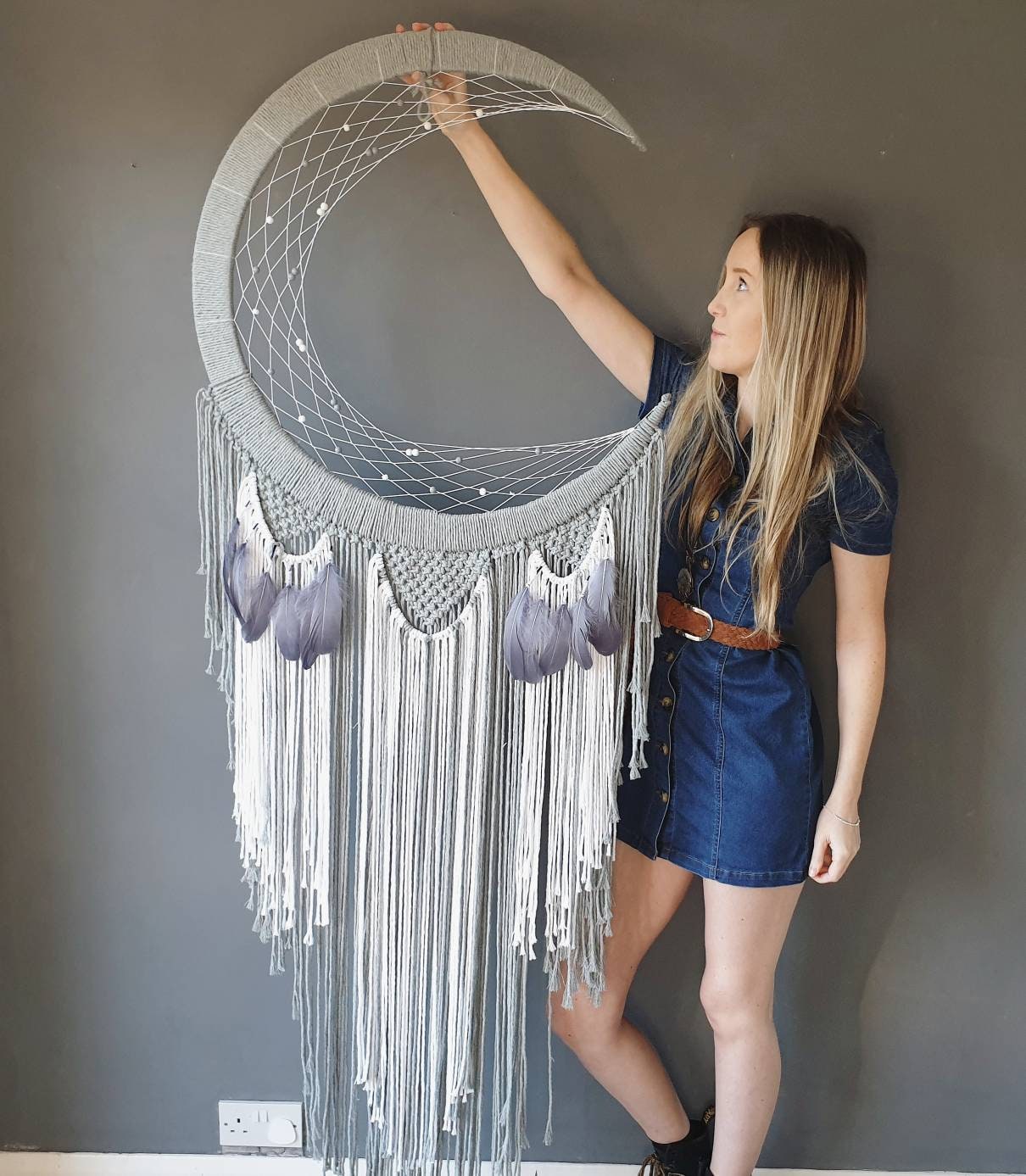 Moon Dreamcatcher Macrame Kit — Lindsey's Craft Studio