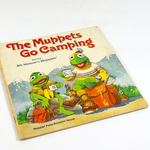 1981 The Muppets Go Camping Starring Jim Henson's Muppets - Kids Book 80s Kid 80s Childrens Book