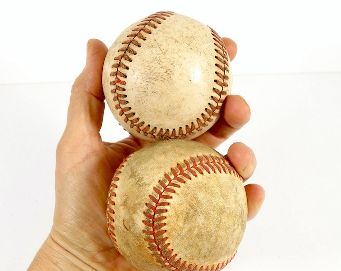 Vintage Leather Baseball - Sold Individually - Baseball Collection Vintage Sports Decor Memorabilia Baseball Lover Decor Old Children's Toy