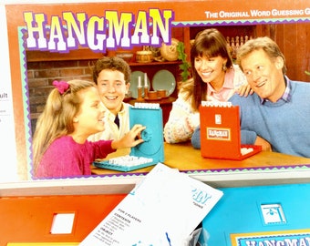 1988 Hangman Game COMPLETE Milton Bradley Hangman Spelling Game Family Game Night Homeschool Spelling Game
