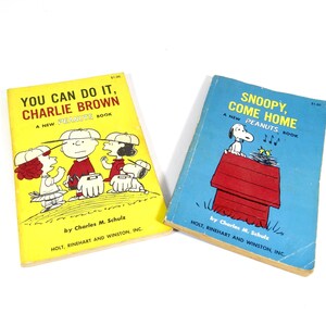 1960s Peanuts Books - Snoopy Come Home and You Can Do It Charlie Brown - Vintage Peanuts - Set #4