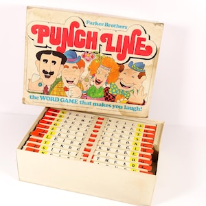 1978 Punch Line Game Parker Brothers 1970s Game Word Game Family Game Night Punchline Game
