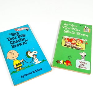 Vintage Peanuts Books - It’s Your First Kiss, Charlie Brown and He’s Your Dog, Charlie Brown - Vintage Peanuts - Set #5
