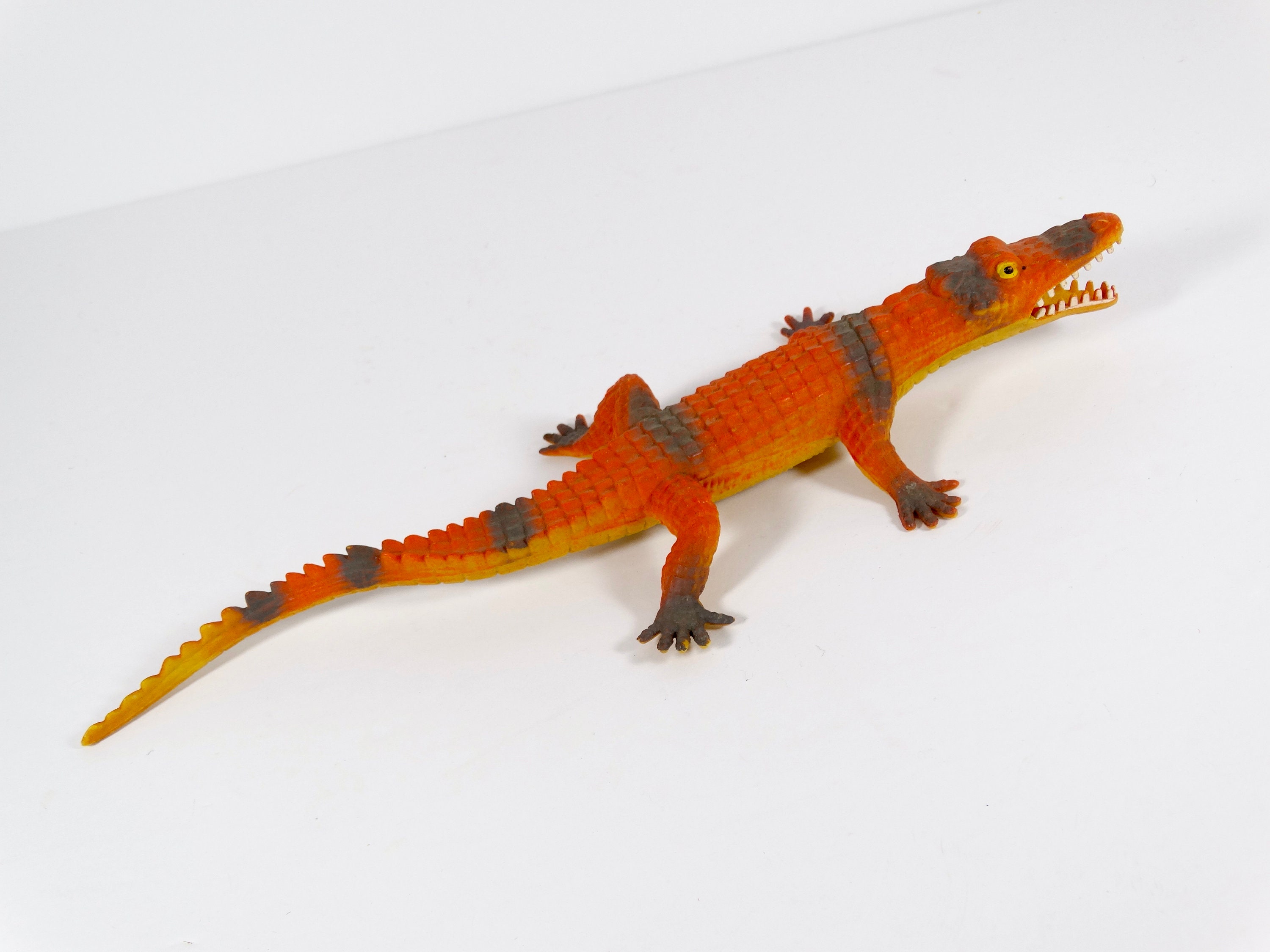 Vintage Alligator Big Plastic Alligator Toy Crocodile Toy Gator