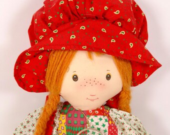1988 Holly Hobbie Christmas Doll With Ornament Vintage Hollie