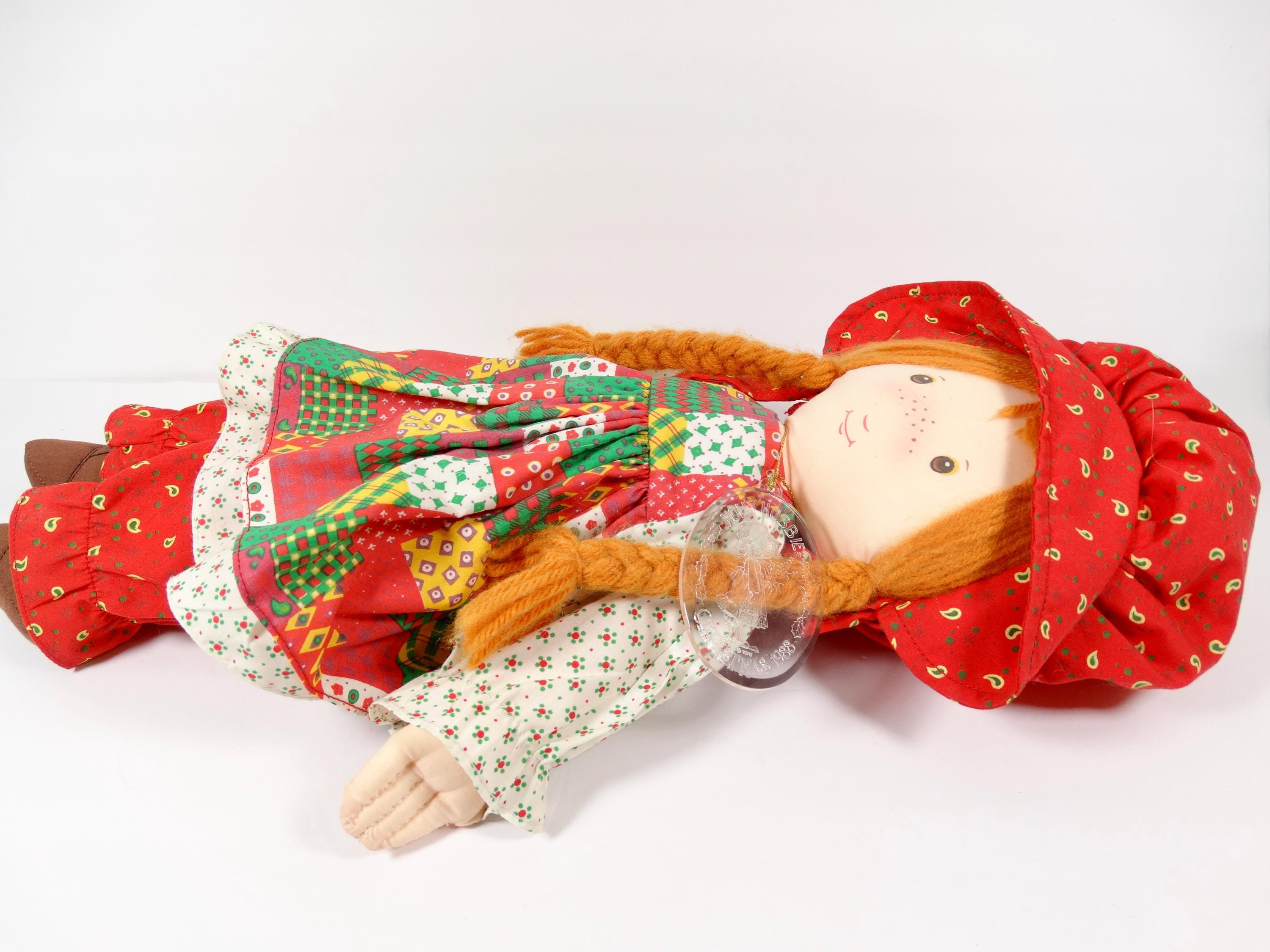 ホリーホビーアンティークドール　クリスマスバージョン50㎝ 1988 Holly Hobbie Christmas Doll With Ornament Vintage Hollie