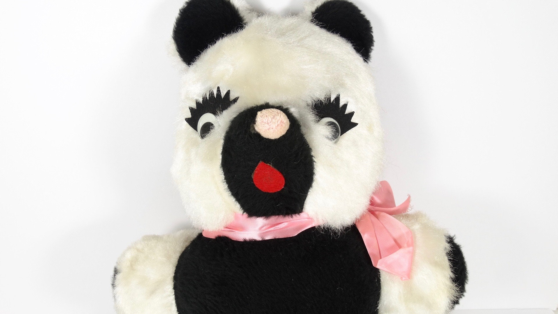 1960s Stuffed Bear Children's Toy, Vintage Midcentury Cellulose