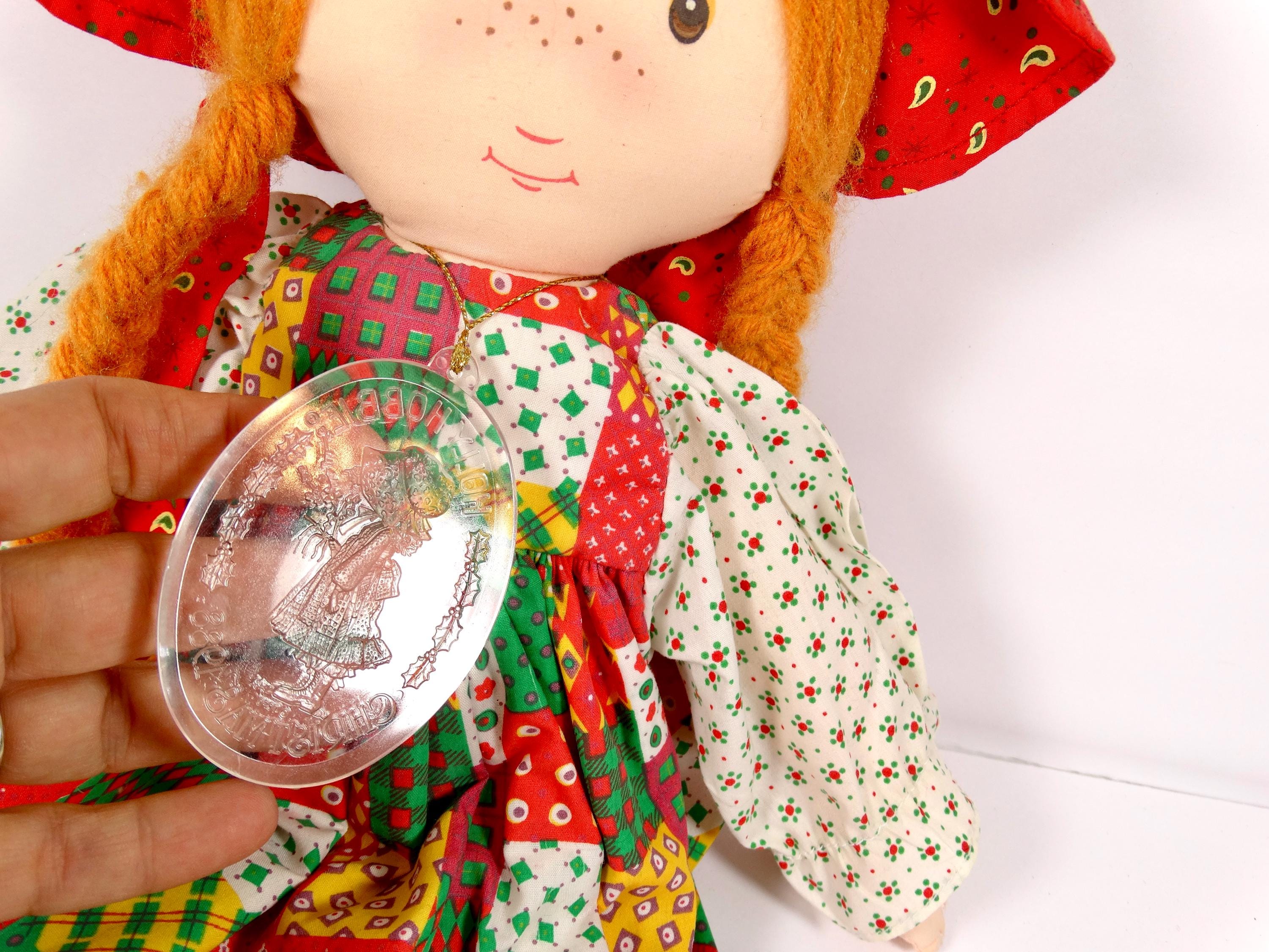 1988 Holly Hobbie Christmas Doll With Ornament Vintage Hollie