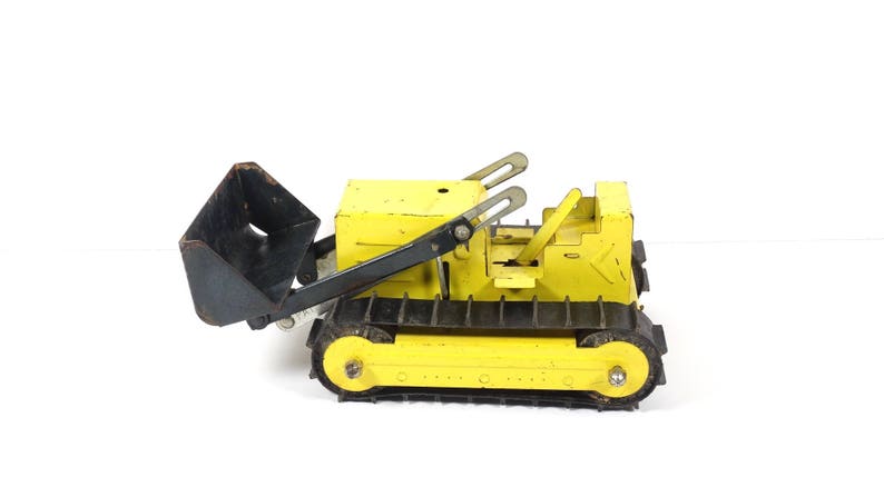 vintage metal toy bulldozer