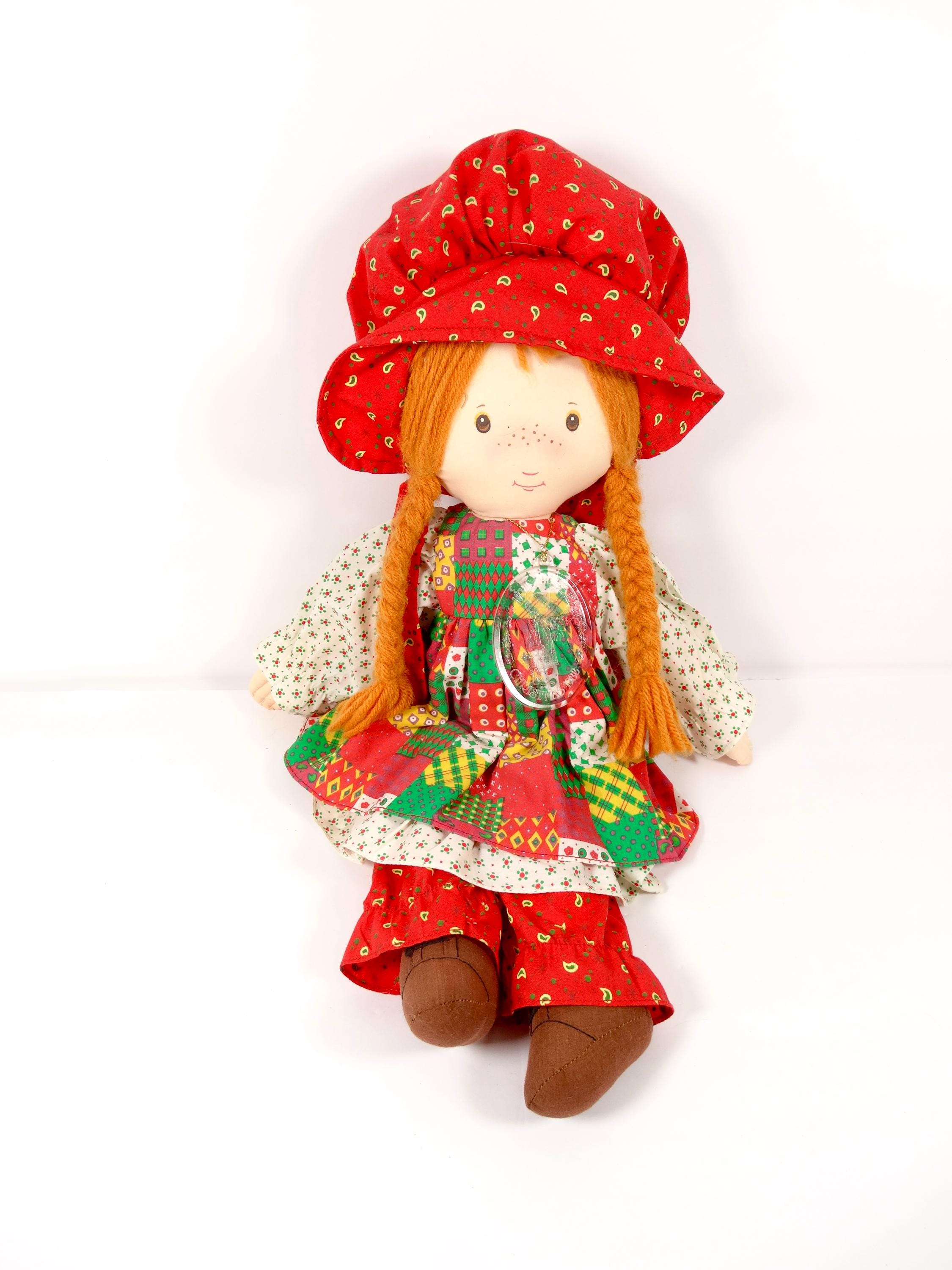 1988 Holly Hobbie Christmas Doll With Ornament Vintage Hollie