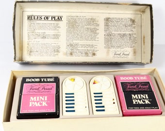 1987 Trivial Pursuit Boob Tube Pocket Player Set 80s Trivia 1980s Travel Team Trivia Adults Teens Retro Game Night