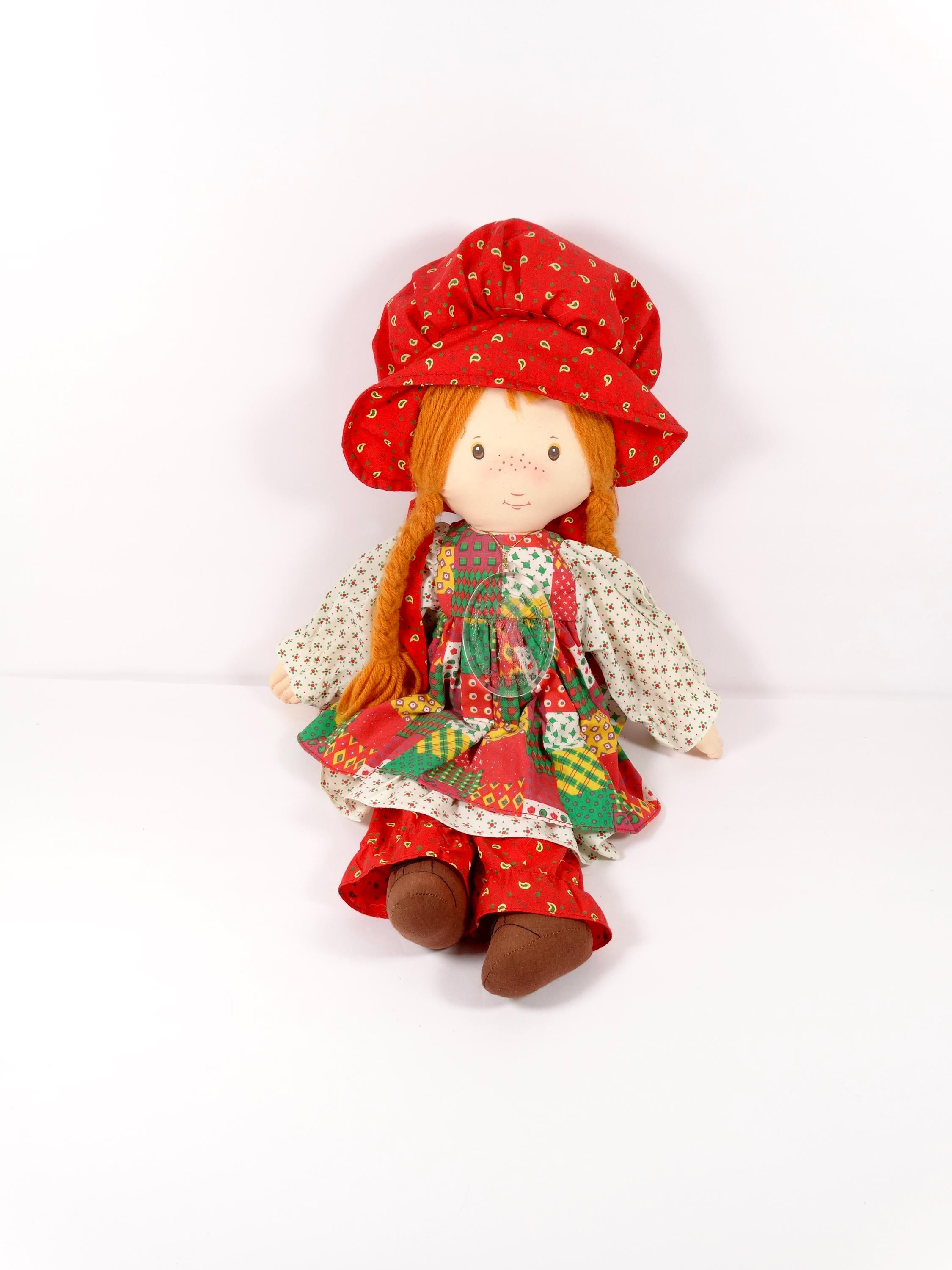 1988 Holly Hobbie Christmas Doll With Ornament Vintage Hollie