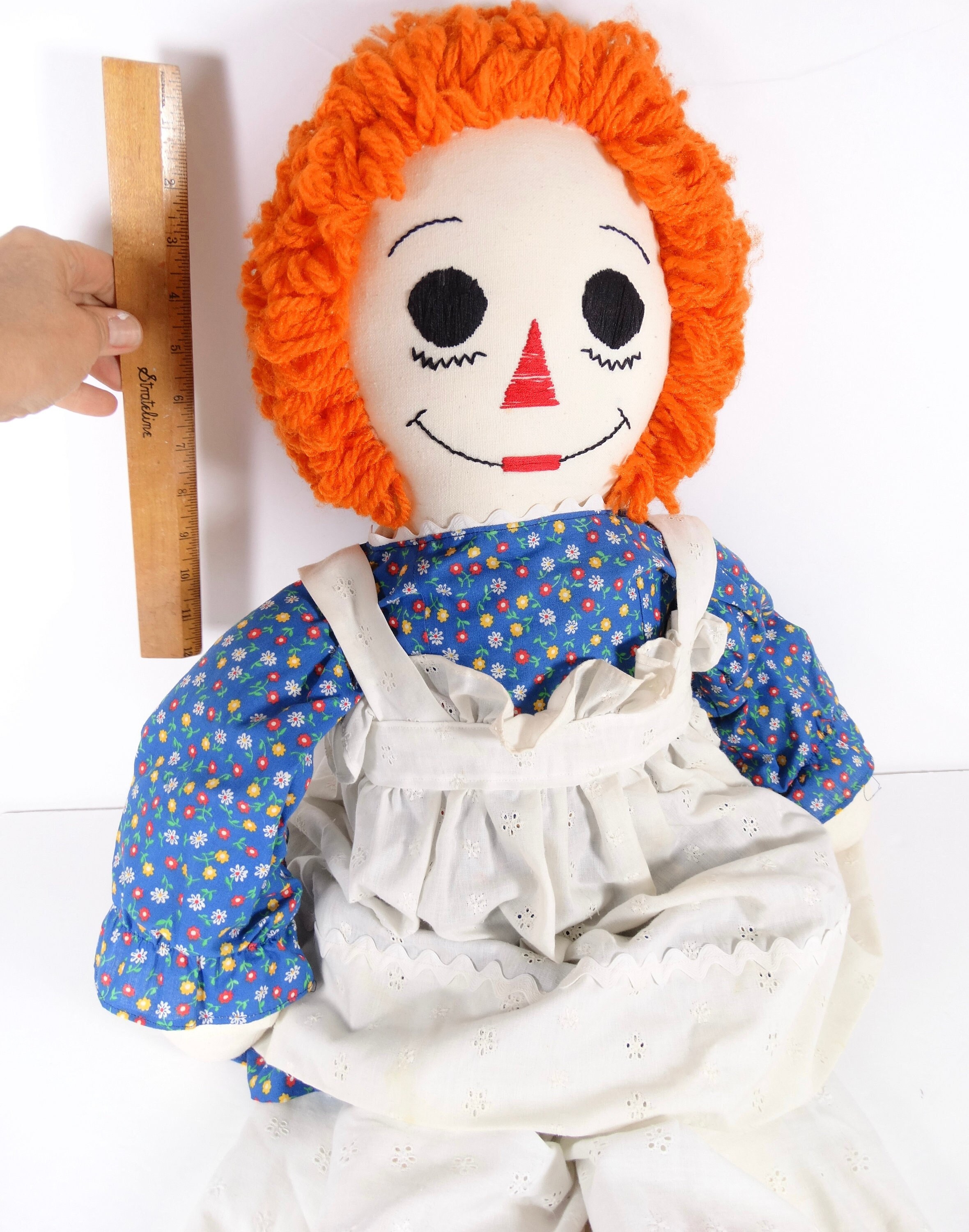 Giant Raggedy Ann Doll Vintage Raggedy Ann 36” Tall Raggedy Ann