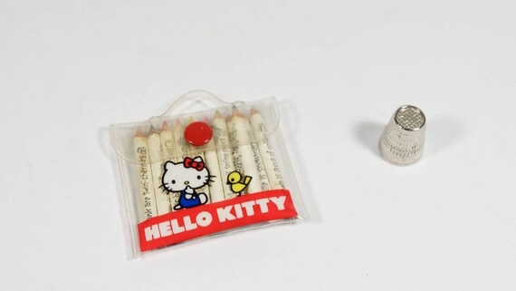 1976 Hello Kitty Mini Colored Pencil Set Sanrio Made in Japan