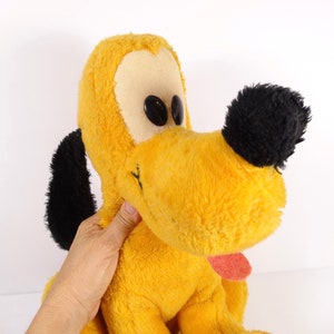 Vintage 1960s Walt Disney Pluto Stuffed Animal, 12