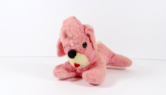 pink stuffed dog