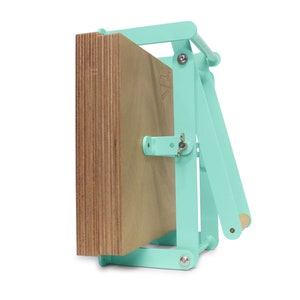 A3-size hand relief press lino press, lino cut press, heavy duty, steel. Color: RAL 6019 pastel green image 5