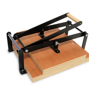 Extra wide A3 size hand relief press (lino press), lino cut press, heavy duty, steel. color: mattblack